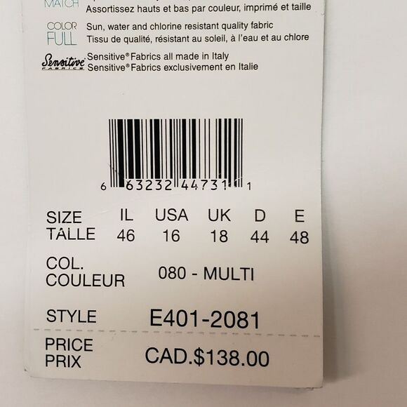 PROFILE BY GOTTEX ONE PIECE ROYAL PEACOCK RUFFLED - Picture 7 of 8